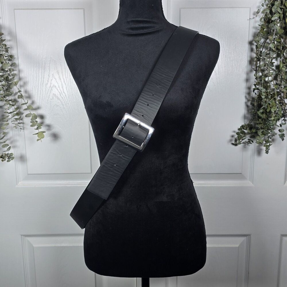 Asos Extra Long 62" 2" Wide Black Belt Plus 24/26